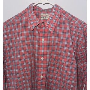 Faherty Men's‎ Medium Plaid Check Long Sleeve Button Down 100% Cotton Classic